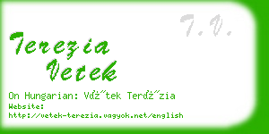 terezia vetek business card